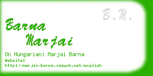 barna marjai business card
